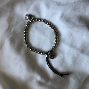Michael Kors Silver Beaded Charm Bracelet